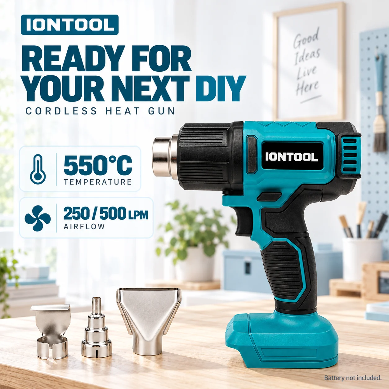 IONTOOL Cordless Heat Gun 550C - đánh giá và giá Cordless Heat Gun For Shrink Tubing